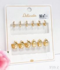 Earrings Gold Polished