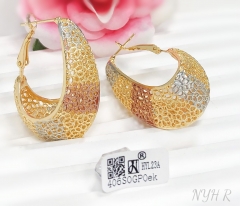 Earrings Colorblock Hollow