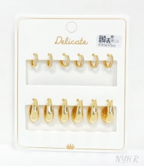 Earrings Gold Polished