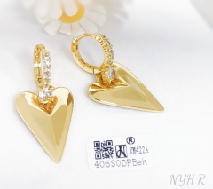 Earrings Gold Heart Shape