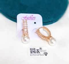 Earrings Pearl Copper