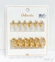 Earrings polished gold