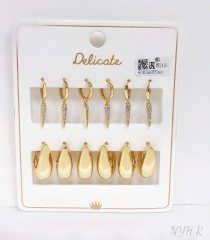 Earrings Gold Polished