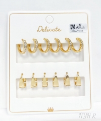 Earrings polished gold