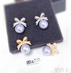 Earrings Gold Silver Pearl