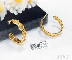 Earrings Gold Hollow Irregular