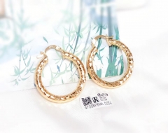 Earrings gold  irregular