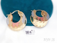 Earrings Colorblock Hollow