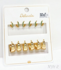 Earrings golden polishing