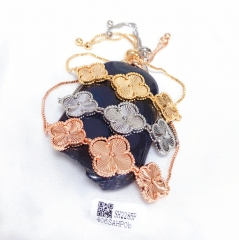 Bracelet three colors four-leaf clover