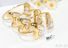 Bracelet Gold Heart Polished