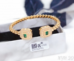 Bracelet Gold Artificial Gemstones