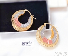 Earrings Colorblock Hollow