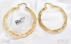 Earrings gold irregular