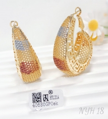 Earrings Colorblock Hollow