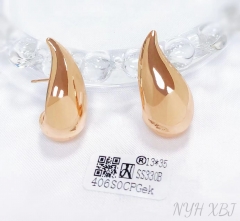 Earrings Gold Polished