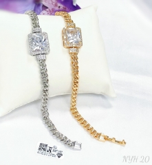 Bracelet Gold Silver Zirconia