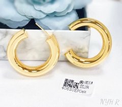 Earrings Gold Polished