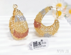 Earrings Colorblock Hollow