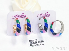 Earrings Colorblock Color