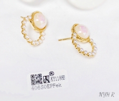 Earrings Gold Pearl