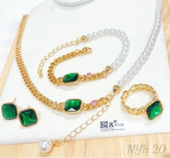 Set Artificial Gemstone Pearl Irregular