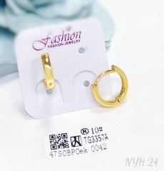 Earrings Gold Polished