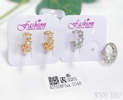 earrings gold silver star