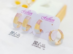 Earrings irregular color matching