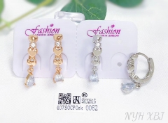 Earrings Silver Gold Polished Irregular