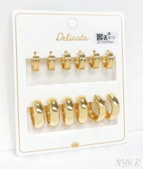 Earrings Gold Polished