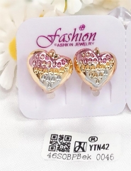 Earrings Colorblock Heart Shape Irregular