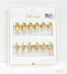 Earrings Gold Polished