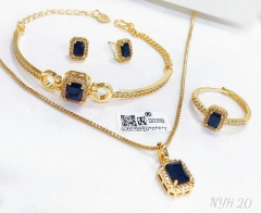 Set Gold Artificial Gemstones