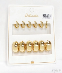 Earrings Gold Polished