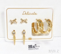 Earrings Gold Polished