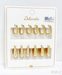 Earrings Gold Polished