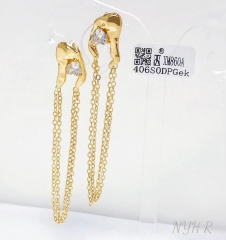 Earrings gold irregular