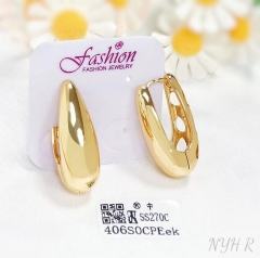 Earrings Gold Polished