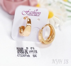 Earrings Gold Polished