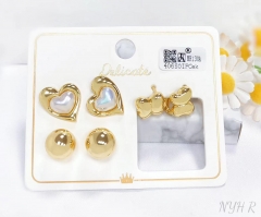 Earrings Gold Polished