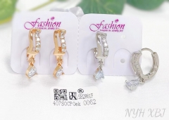 Earrings Gold Silver Zirconia