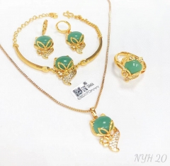 Set Gold Artificial Gemstones