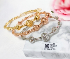 Bracelet gold rose gold silver beaded