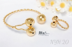 Bracelet Ring Gold Irregular Set