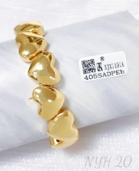 Bracelet Heart Shape Gold Polished