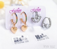 Earrings gold silver irregular