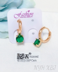 Earrings Gold Artificial Gemstones