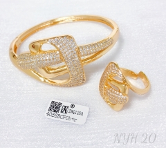 Bracelet Ring Gold Silver Irregular Set