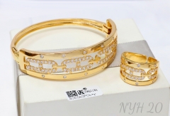 Bracelet Ring Gold Irregular Set